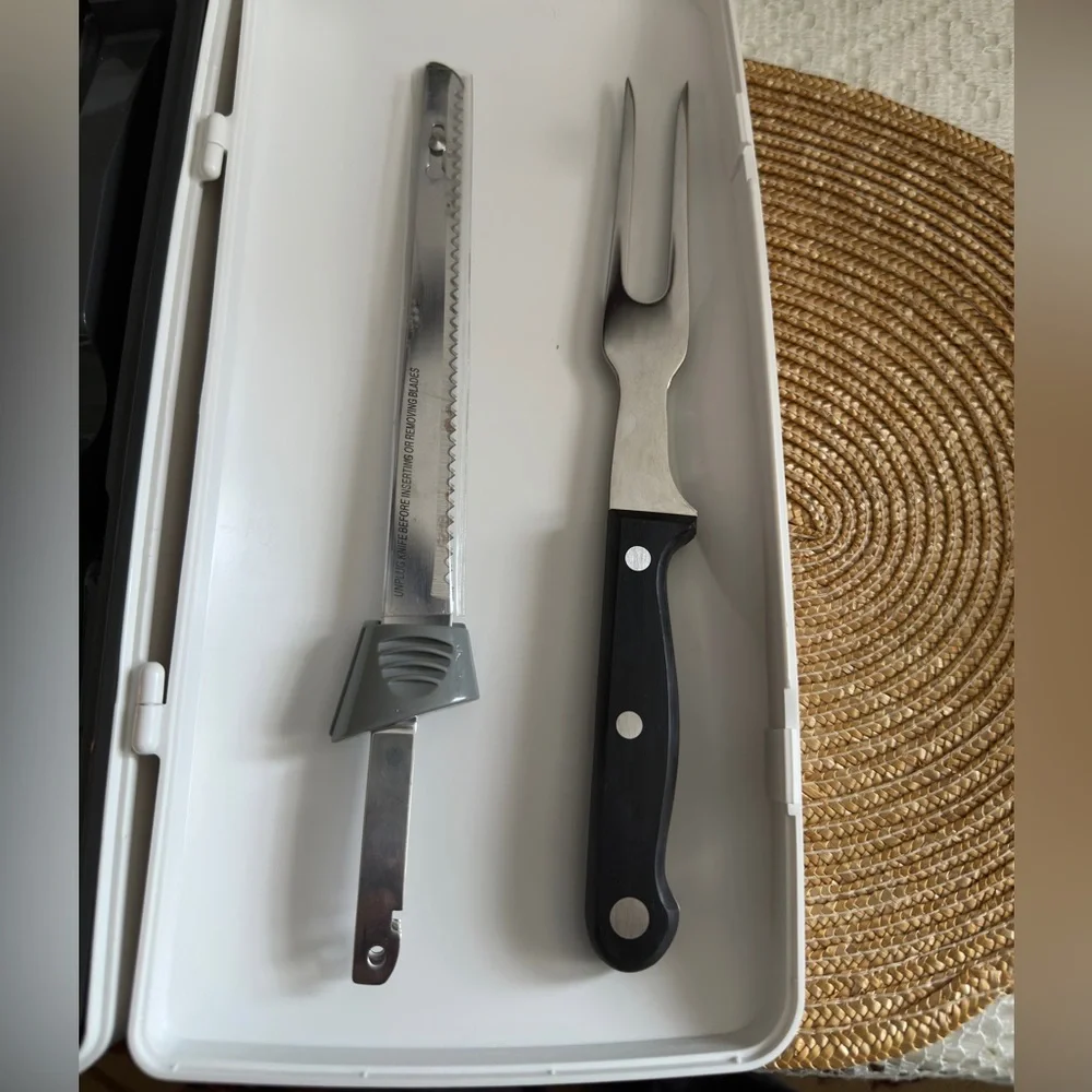 Hamilton beach Electric Knife set with box Vtg lk new